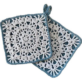 Pannenlappen set - blauw