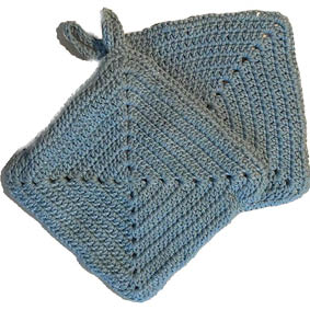 Pannenlappen set - blauw